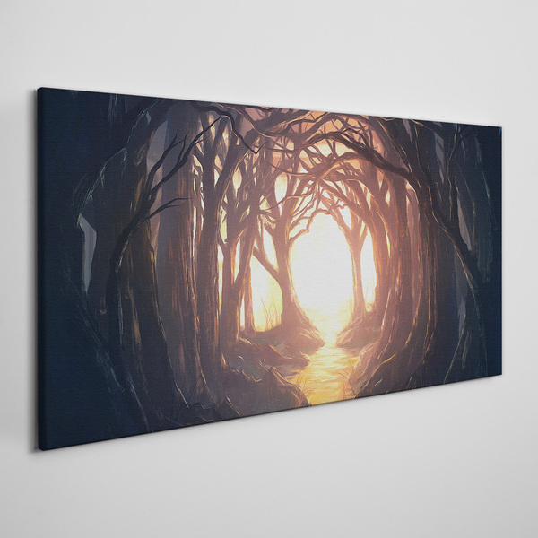 Light in the forest Canvas print