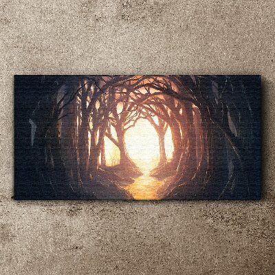 Light in the forest Canvas print