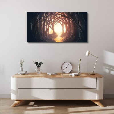 Light in the forest Canvas print