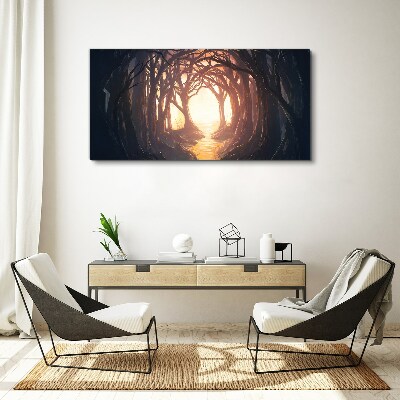 Light in the forest Canvas print