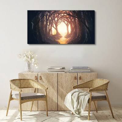 Light in the forest Canvas print
