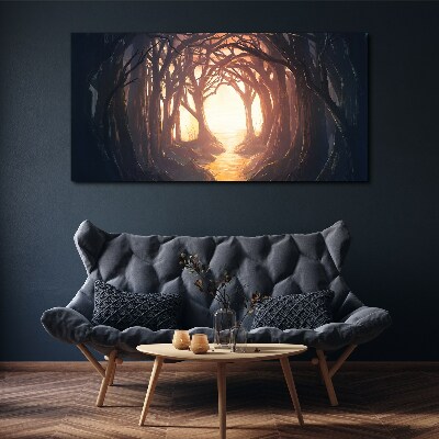 Light in the forest Canvas print