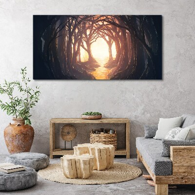 Light in the forest Canvas print