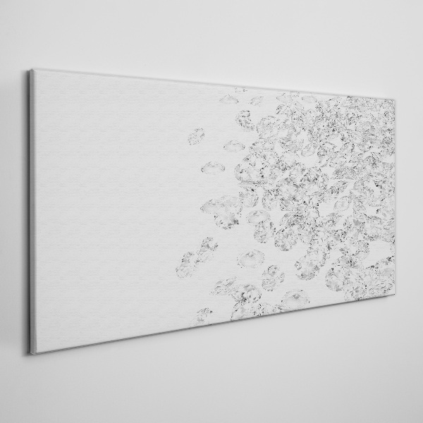 Crystal rain on white background Canvas print