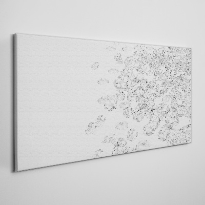 Crystal rain on white background Canvas print