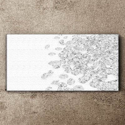 Crystal rain on white background Canvas print