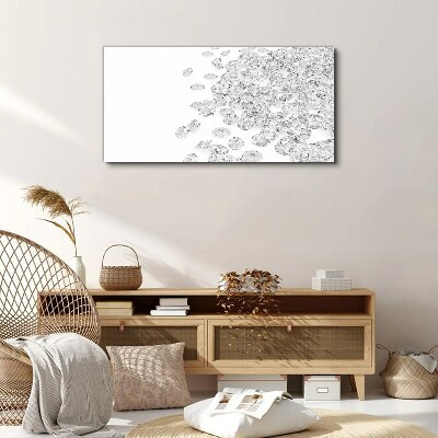 Crystal rain on white background Canvas print