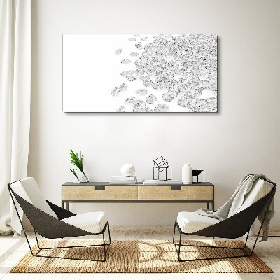 Crystal rain on white background Canvas print