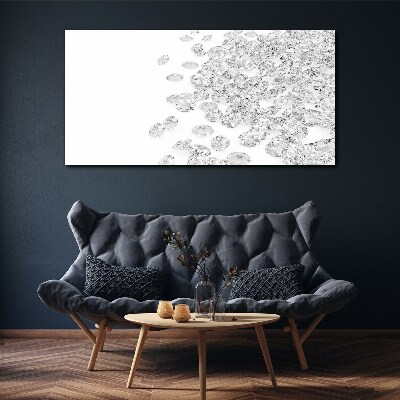 Crystal rain on white background Canvas print