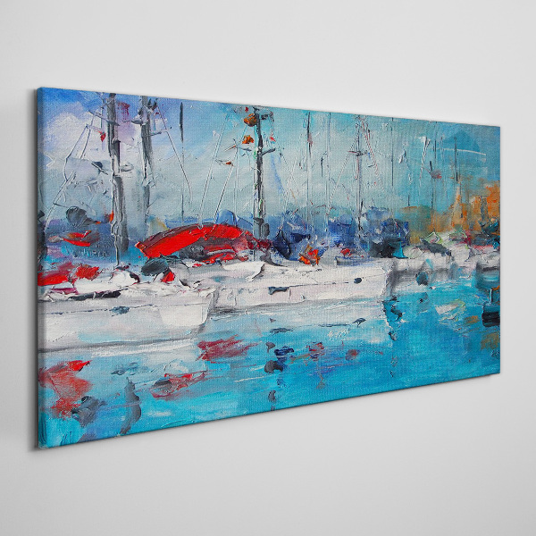 Harbour Sails in the Sun Canvas print