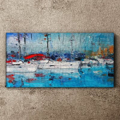 Harbour Sails in the Sun Canvas print
