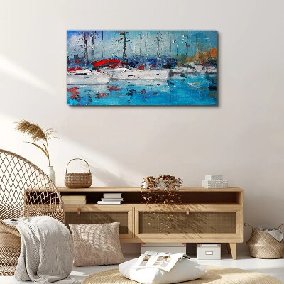 Harbour Sails in the Sun Canvas print