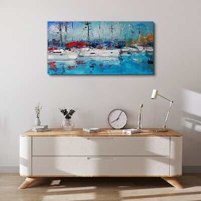 Harbour Sails in the Sun Canvas print