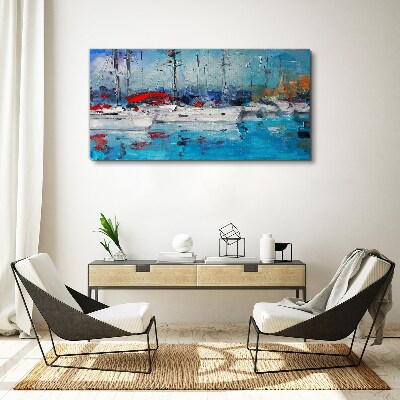 Harbour Sails in the Sun Canvas print