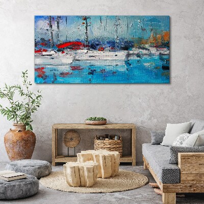 Harbour Sails in the Sun Canvas print