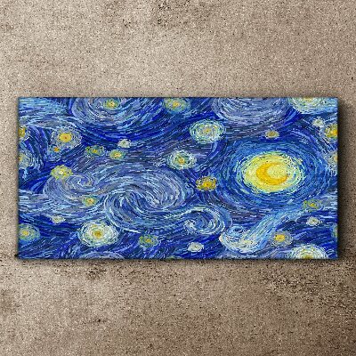 Abstraction star night sky Canvas print