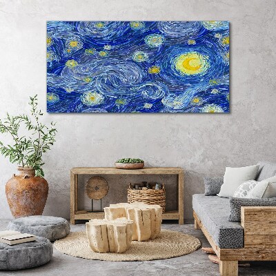 Abstraction star night sky Canvas print