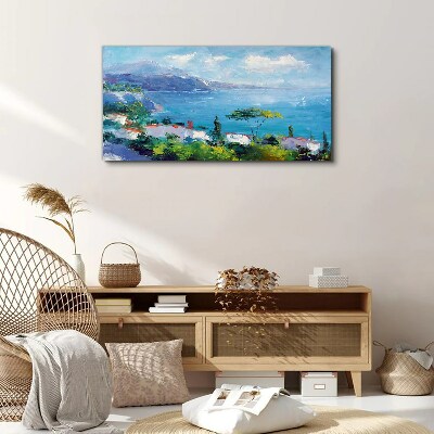 Seascape in blue Canvas print