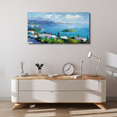 Seascape in blue Canvas print