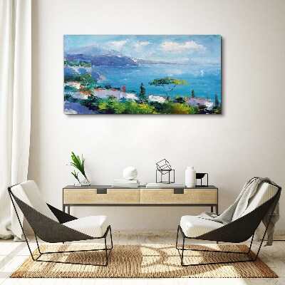 Seascape in blue Canvas print