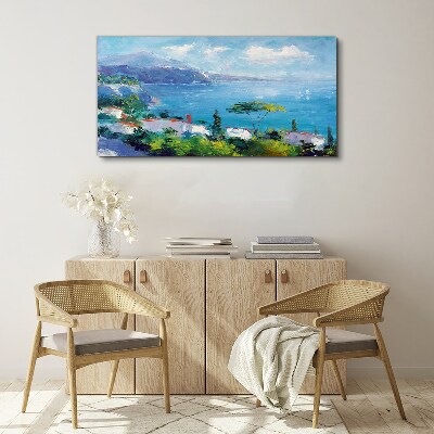 Seascape in blue Canvas print