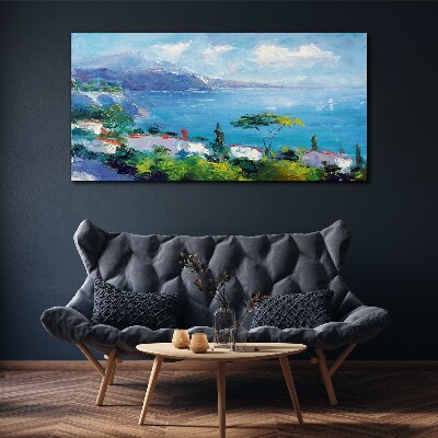 Seascape in blue Canvas print