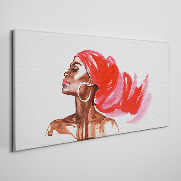 Portrait of a woman with red hair Canvas print