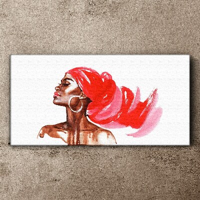 Portrait of a woman with red hair Canvas print