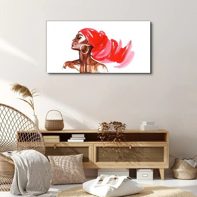 Portrait of a woman with red hair Canvas print