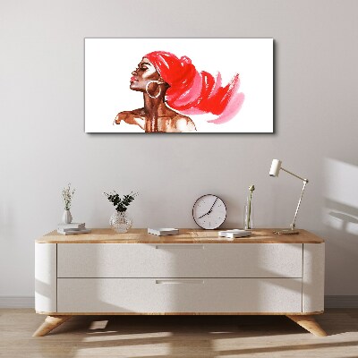 Portrait of a woman with red hair Canvas print