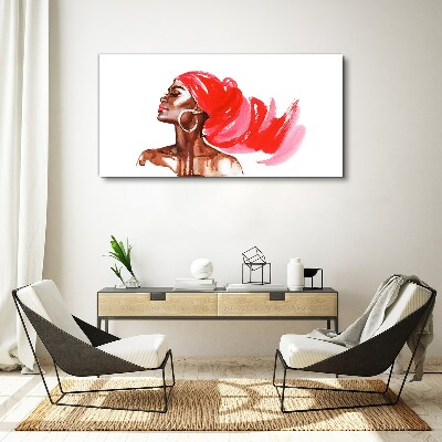 Portrait of a woman with red hair Canvas print