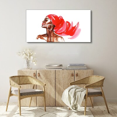 Portrait of a woman with red hair Canvas print