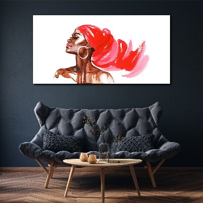 Portrait of a woman with red hair Canvas print