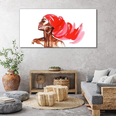 Portrait of a woman with red hair Canvas print