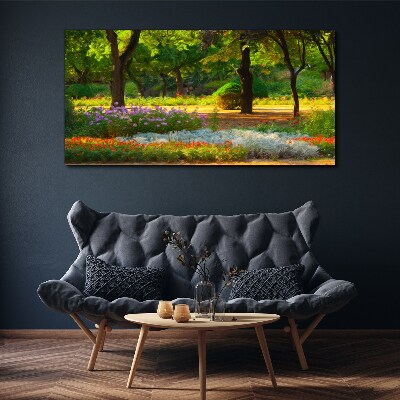 A flower paradise in a sunny garden Canvas print