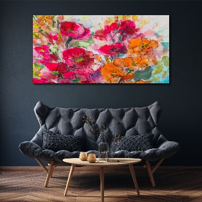 Floral explosion of colors Canvas print