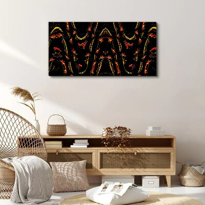 Dynamic Lines in Red and Yellow Canvas print
