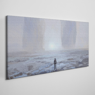 Abstraction mountain man Canvas print