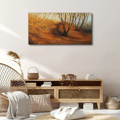 Golden autumn in the forest Canvas print