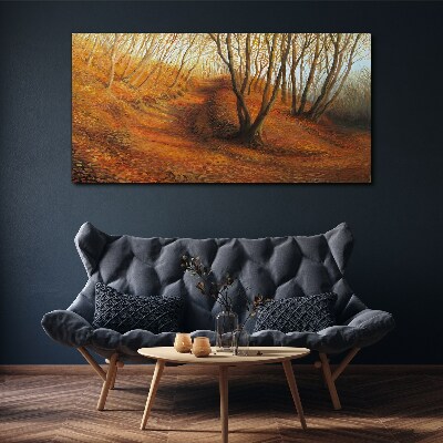 Golden autumn in the forest Canvas print