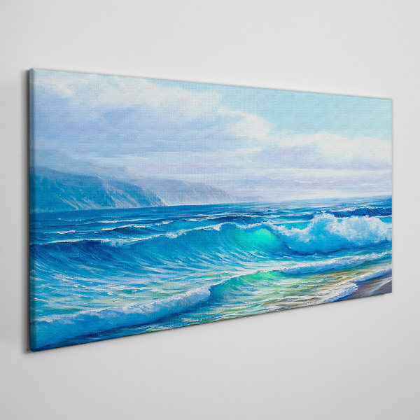Calm ocean waves Canvas print