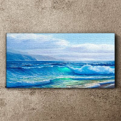 Calm ocean waves Canvas print