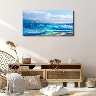 Calm ocean waves Canvas print