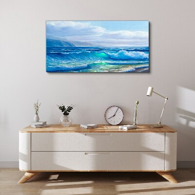 Calm ocean waves Canvas print