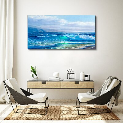 Calm ocean waves Canvas print