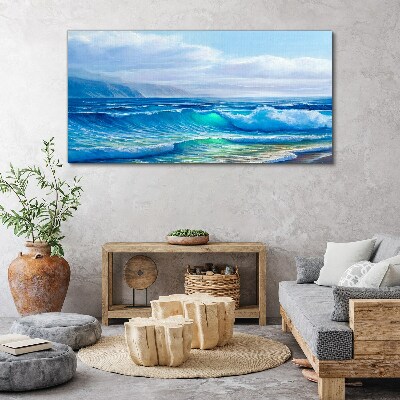 Calm ocean waves Canvas print
