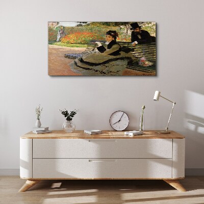 A walk in the garden Canvas print