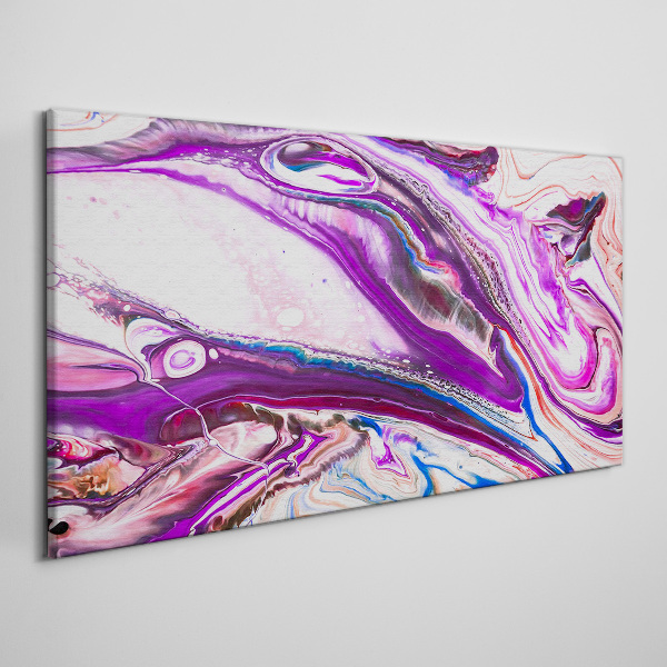Purple waves of abstraction Canvas Wall art