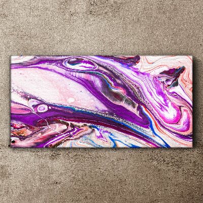 Purple waves of abstraction Canvas Wall art