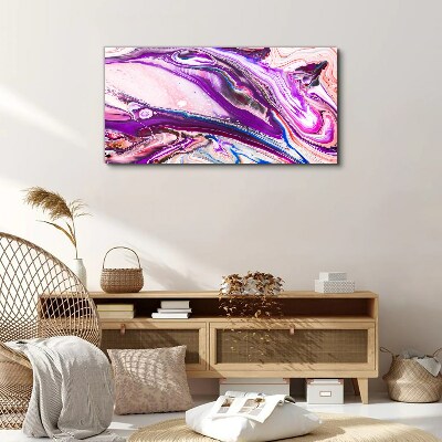 Purple waves of abstraction Canvas Wall art